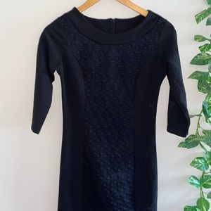LBD - Black body on dress with geometric details